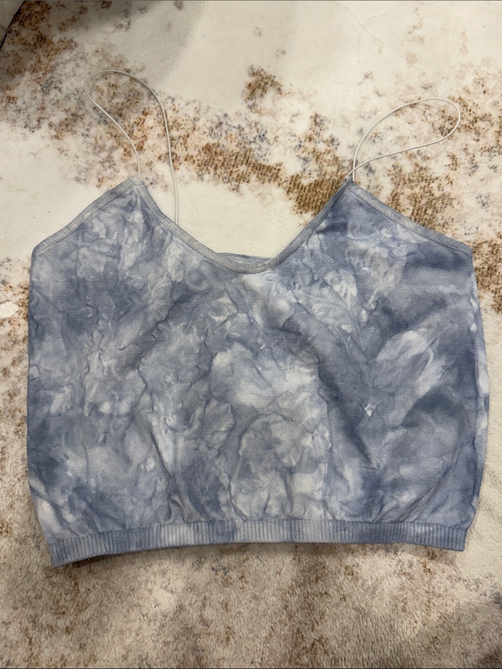 Free People Blue Tie-Dye Cami Crop Top